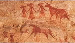 Hudli blue prehistoric rock paintings