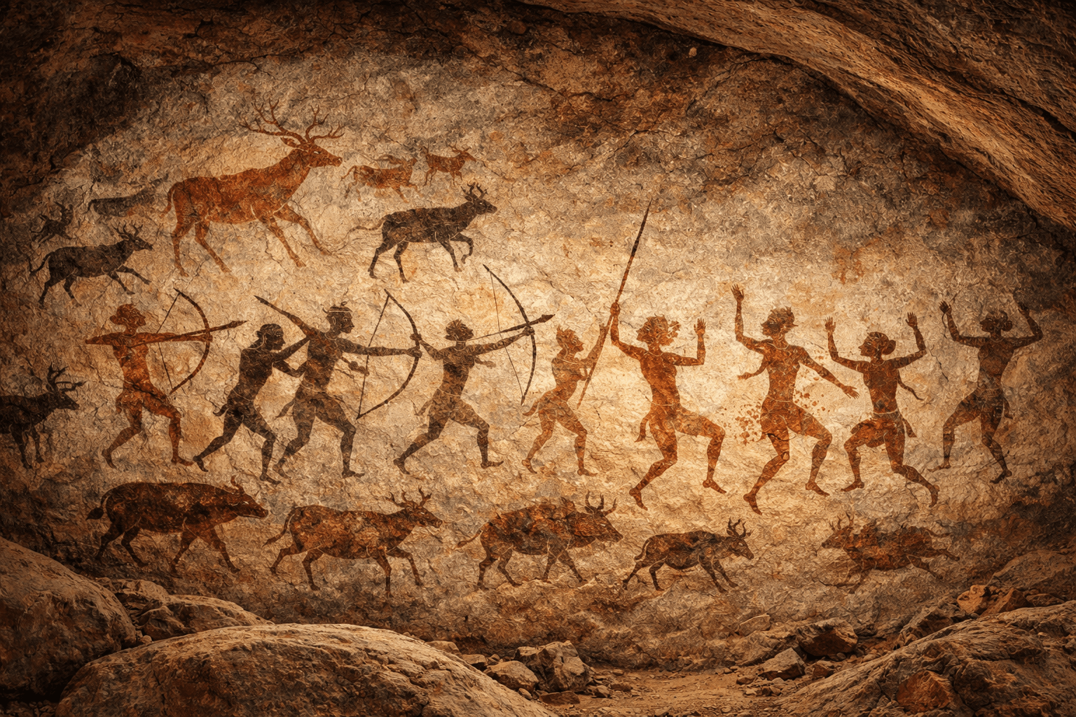 Kimni village prehistoric weapon paintings