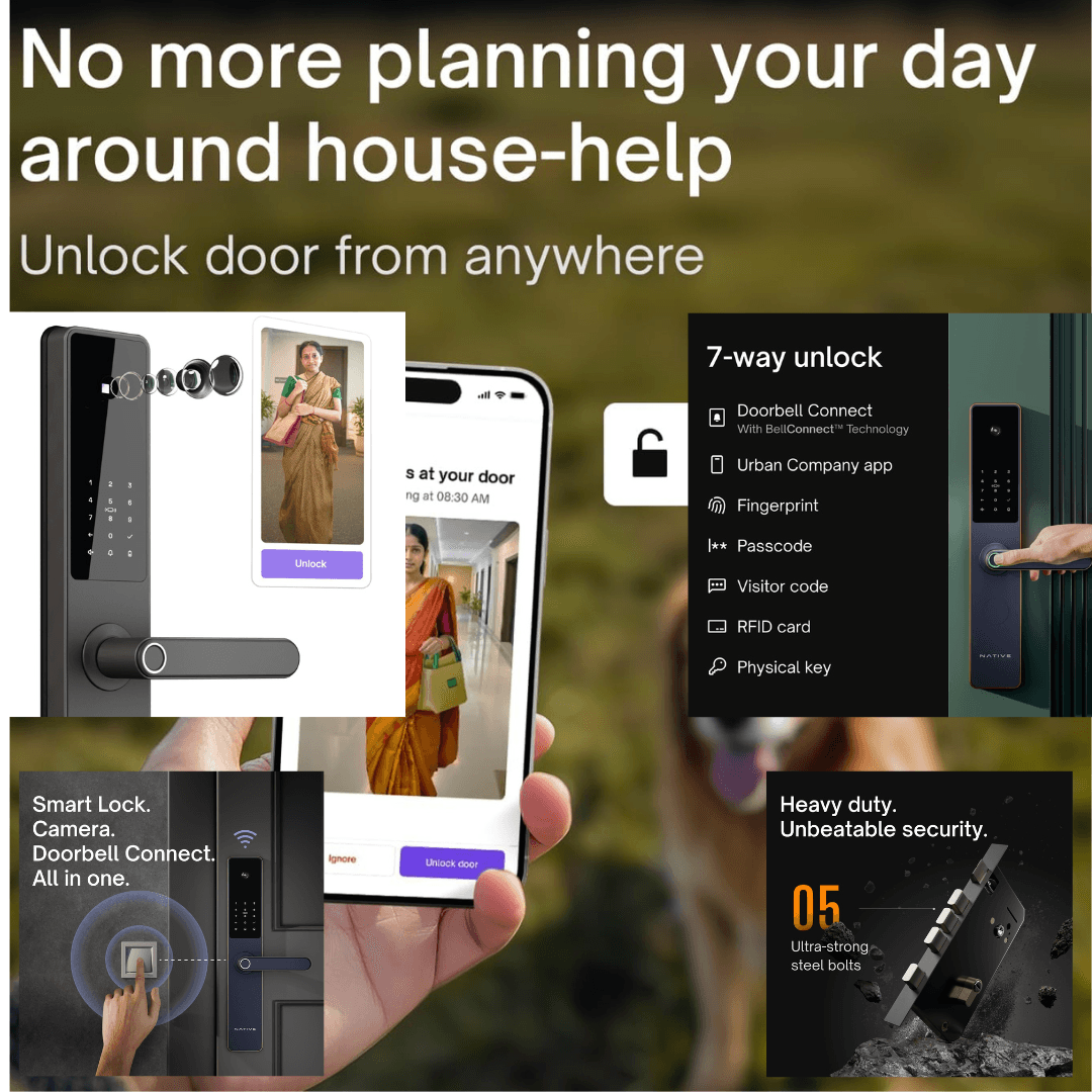 "Native Smart Door Lock for home security with keyless entry and smart app control"