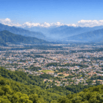 Dehradun city surrounded by the Doon Valley and Himalayan foothills