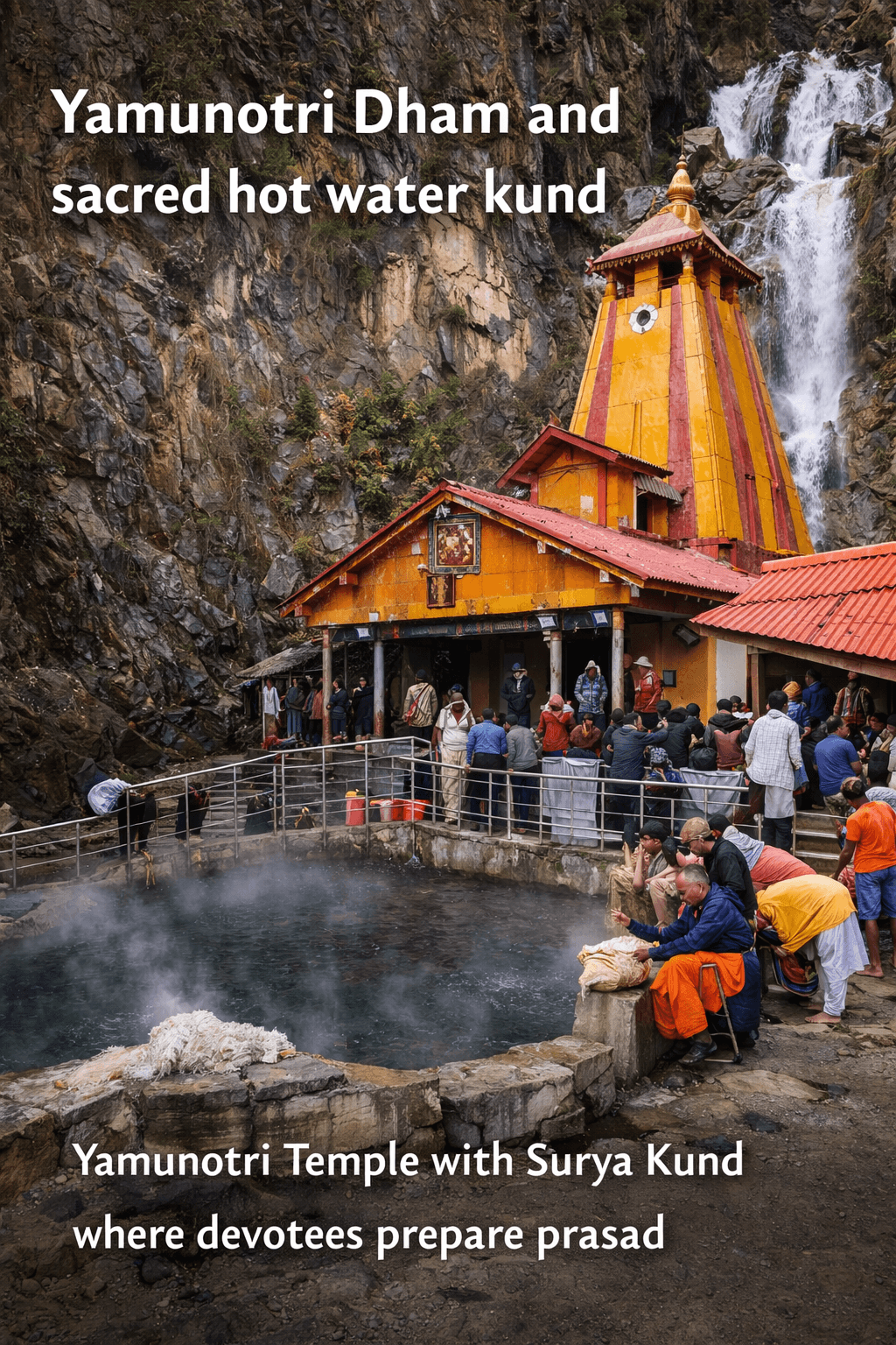 Yamunotri Temple and Surya Kund