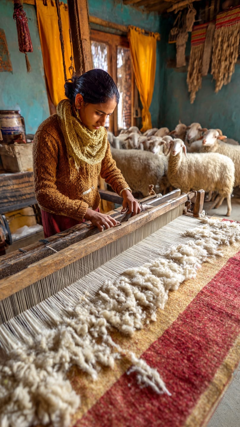 Woolen carpets and fiber handicrafts of Uttarakhand including pashmina and blankets