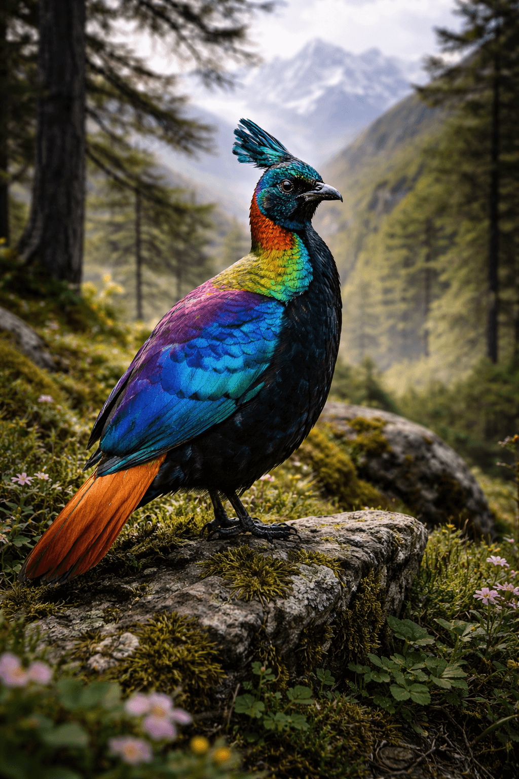 Himalayan Monal bird in Uttarakhand