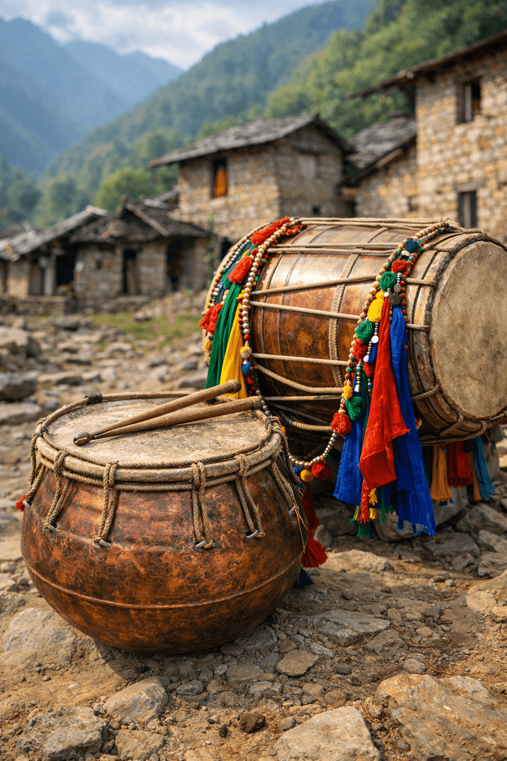  Copper Damaun folk instrument