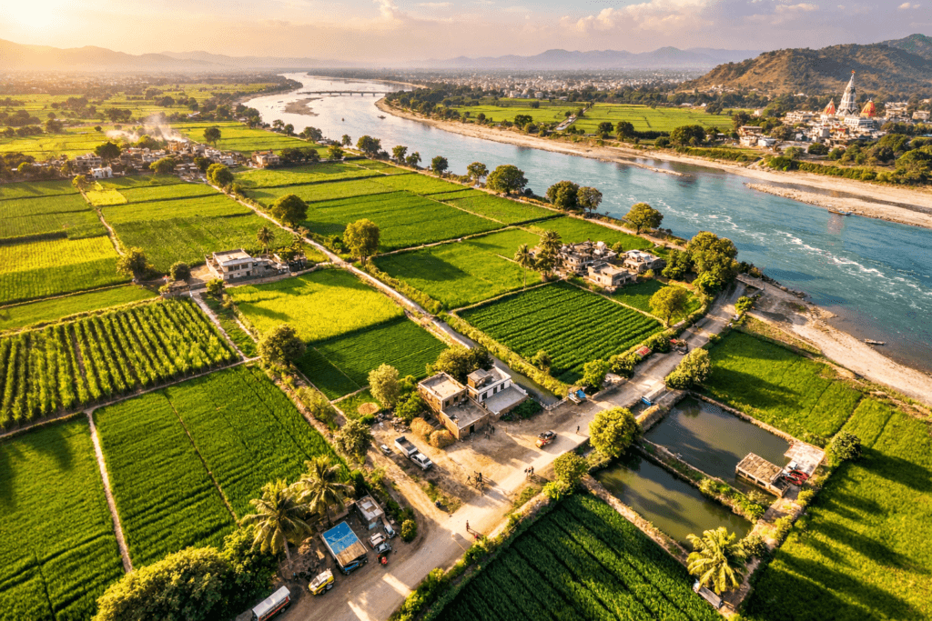 Fertile Gangetic plain of Haridwar Uttarakhand