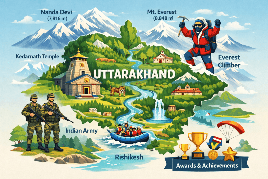Uttarakhand first in state and country infographic