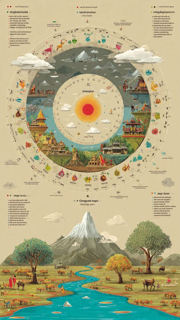 Seasonal calendar showing major festivals of Uttarakhand throughout the year