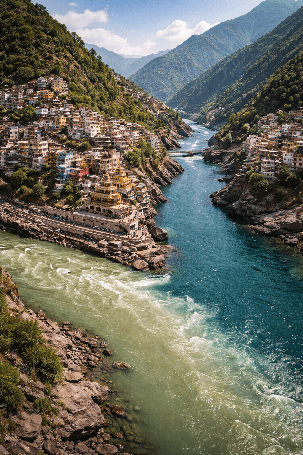Devprayag river confluence